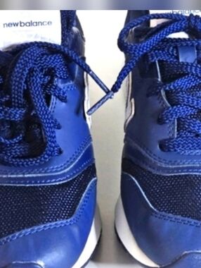 New Balance Blue and White Sneakers Classic Athletic Design